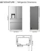 LG SIGNATURE Iconic Collection 36" 21.7 Cu. Ft. PrintProof™ Stainless Steel Counter Depth 4-Door French Door Refrigerator with Craft Ice-3