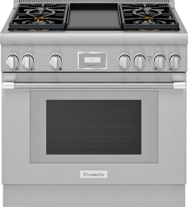 Thermador® Pro Harmony® 36" Stainless Steel Pro Style Slide In Natural Gas Range
