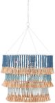 Currey & Company St. Barts Demin Blue/Mist Blue/Natural Rope Chandelier-0