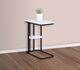 Crown Mark Ida White Chairside Table with Black Frame-1