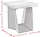 Elements International Beckley Ebony End Table with Dark Marble Top-4
