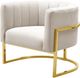 TOV Furniture Magnolia Spotted Cream Chair with Gold Base-1