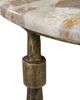 Furniture Classics Colmar Gray/White Console Table with Antique Brass Base-4
