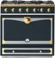 La Cornue CornuFé 90 Albertine 36" Quintessential Teal Pro Style Dual Fuel Range with Brushed Brass Trim-0