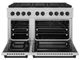 ZLINE Autograph Edition Paramount 48" 6.7 Cu. Ft. Satin Stainless Steel Gas Range with 8 Burner DuoPro™ Cooktop and Dual Oven with Matte Black Accent-3
