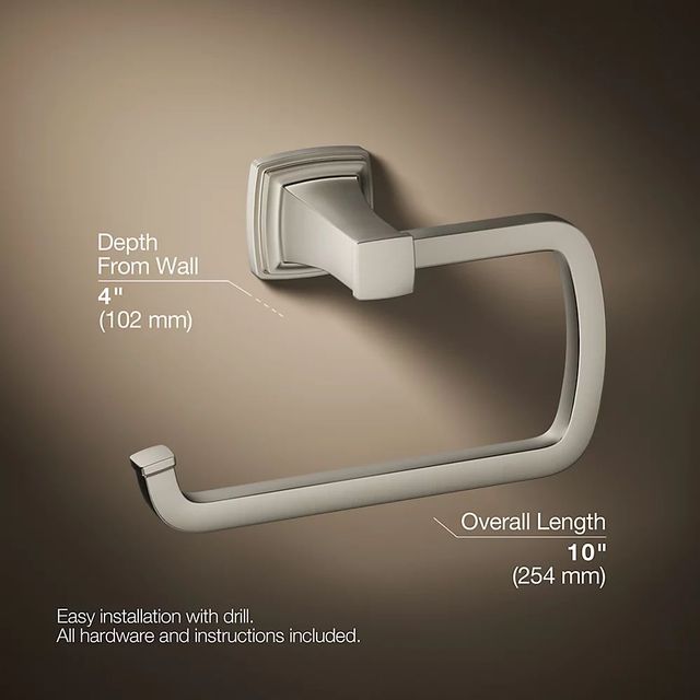 KOHLER® Riff® Vibrant Brushed Nickel Towel Ring-2