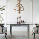 A & B Home Champagne Mirrored Dining Table-4