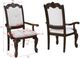 Crown Mark Kiera Coffee Brown Upholstered Dining Arm Chair-2
