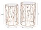 Zuo® Sage 2-Piece Glass Top Side Tables with Gold Framework-3