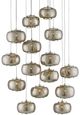 Currey & Company Pepper Round Multi-Drop Nickel Pendant Lighting-0