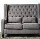 Furniture of America® Alicante Gray Love Seat Bench-2