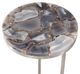 Bassett Mirror McCoy Gray Agate Accent Table with Brushed Nickel Steel Base-2