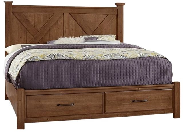 Artisan & Post by Vaughan-Bassett Cool Rustic Amber Queen Storage Panel Bed-0