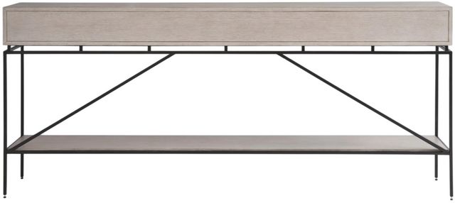 Universal Explore Home™ Coalesce Barber Rolling Fog Console Table with Black Base-3