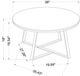 Coaster® Hugo 2-Piece White Occasional Table with Matte Black Base Set-3