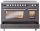 Ilve® Professional Plus II 48" Graphite Matte Pro Style Induction Range-2