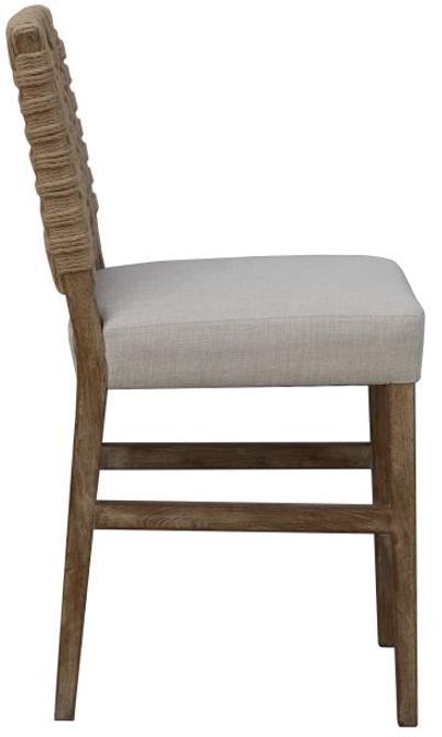 Nest Home Collections Treva Natural White Rope/Sand Counter Stool -1