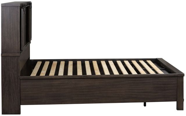 Liberty Furniture Thornwood Hills Rock Beaten Brown Queen Bookcase Bed-3