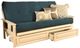 Kodiak Furniture Monterey Suede Navy/Antique White Full Storage Futon with Mattress-0