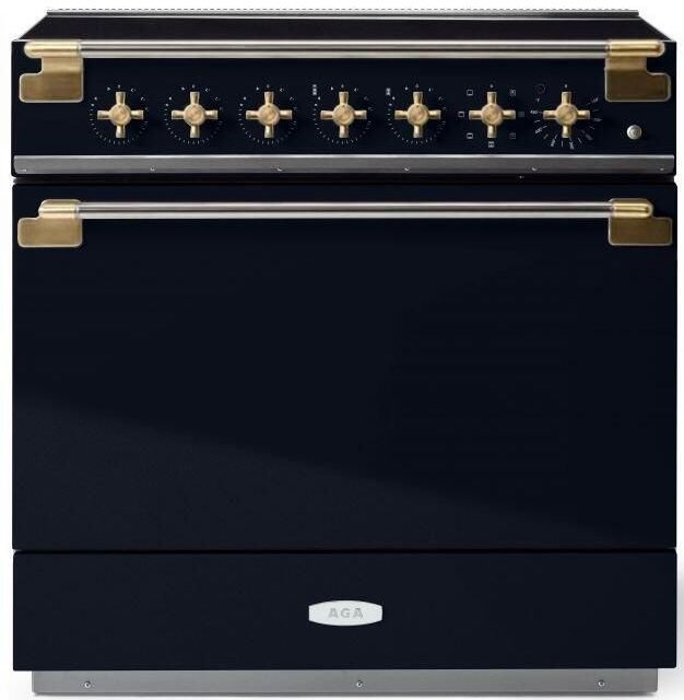 AGA™ Elise 36" Gloss Black Pro Style Induction Range-0