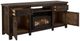 International Furniture Direct Dutton Brown Electric Fireplace TV Stand-2