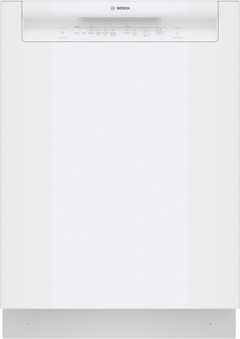 Bosch® 100 Series 24" White Front Control Built In Dishwasher