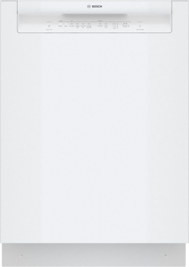 Bosch® 100 Series 24" White Front Control Built In Dishwasher-0