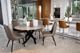 Bermex® Customizable Ceramic Glass Top Dining Table with Black Base-0