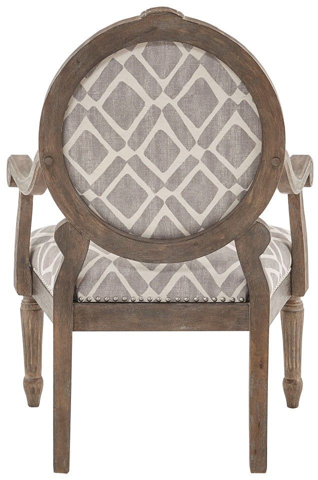 Olliix by Madison Park Grey/White Brentwood Exposed Wood Arm Chair-3