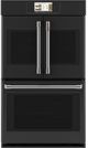 Café™ Professional Series 30” Matte Black Smart Double Electric Wall Oven with French Doors-0