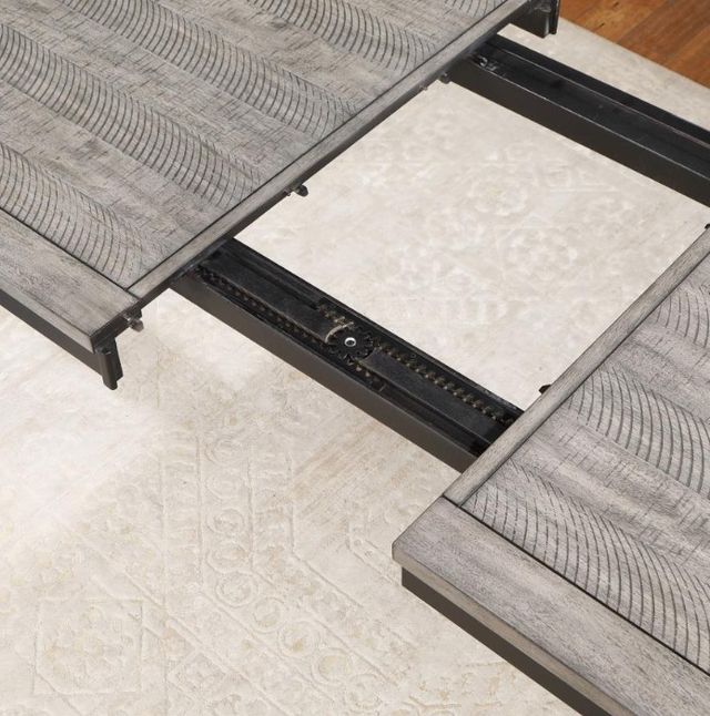 Coaster® Elodie Gray Dining Table with Black Base-3