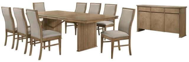 Coaster® Adina 10-Piece Barley/Distressed Light Brown Extension Dining Set-0
