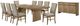 Coaster® Adina 10-Piece Barley/Distressed Light Brown Extension Dining Set-0