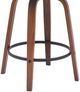 Armen Living Diana Gray/Walnut Swivel Counter Stool-4