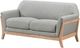 Coaster® Vaughn Gray Upholstered Flared Arm Loveseat-5