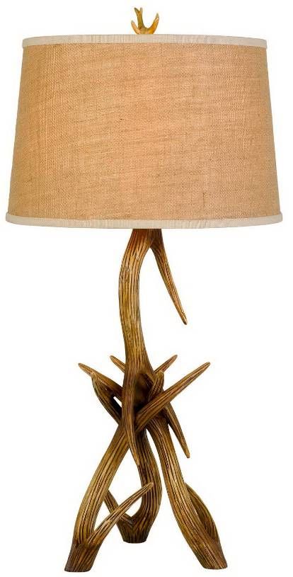 Cal® Lighting & Accessories Drummond Antler Table Lamp-0
