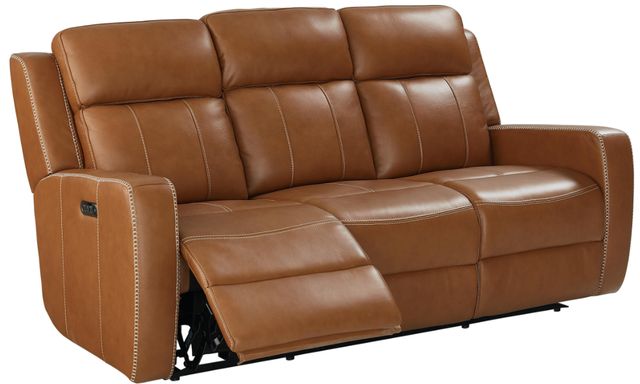 Bassett® Furniture Club Level Norwood Tan Power Reclining Sofa-0