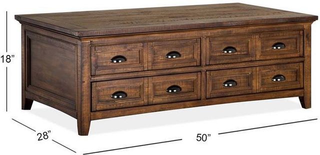 Magnussen Home® Bay Creek Toasted Nutmeg Lift Top Storage Cocktail Table -1