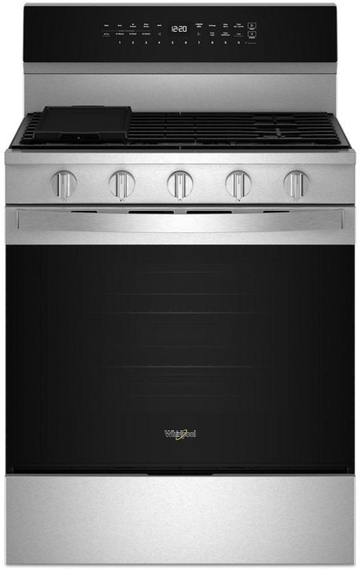 Whirlpool® 30" Fingerprint Resistant Stainless Steel Freestanding Gas Range