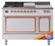Ilve® Nostalgie II Noblesse 48'' Custom RAL Color Pro Style Dual Fuel Range with Copper Trim-0