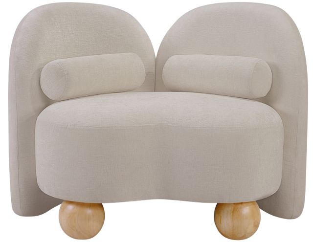 Meridian Furniture Daphne Beige Chenille Fabric Accent Chair-1