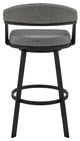Armen Living Bronson Matte Black 29" Bar Swivel Bar Stool-4