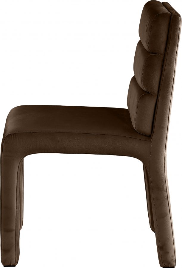 Meridian Furniture Kai Brown Velvet Dining Chair-2