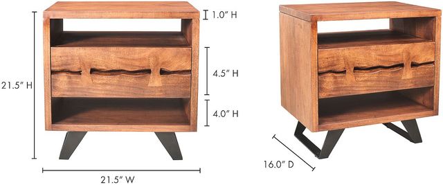 Moe's Home Collection Madagascar Brown Nightstand-3
