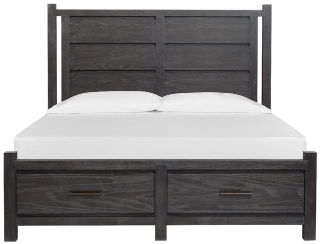 Magnussen Home® Plum Creek Ravenwood Black King Panel Storage Bed-1