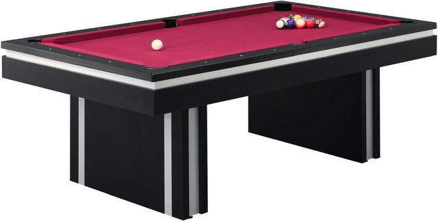Elements International Ajax Black/Burgundy Billiard Table