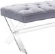 TOV Furniture Claira Grey Lucite Bench-3