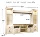 Signature Design by Ashley® Willowton 4-Piece Whitewash Entertainment Center-4