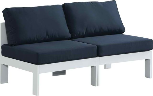 Meridian Furniture Nizuc 2-Piece Navy Outdoor Patio Modular Sofa-1
