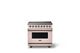 Viking® 5 Series 36" Blush Pro Style Induction Range with Polished Chrome Trim-0